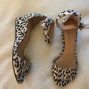 J.Crew animal print wedge